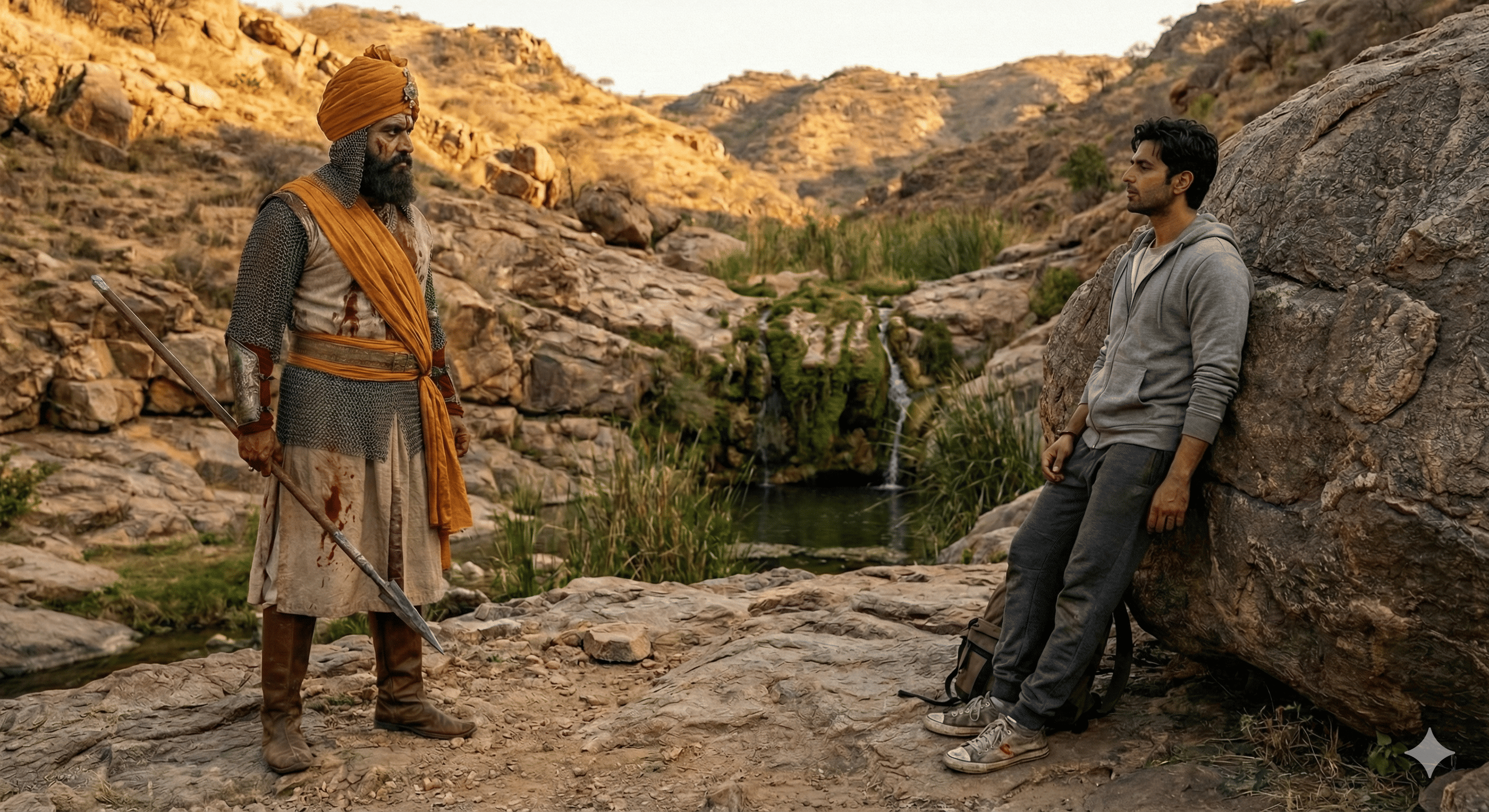 Aarav and Warrior escaping